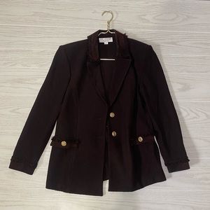 St. John Black Blazer with Gold Buttons